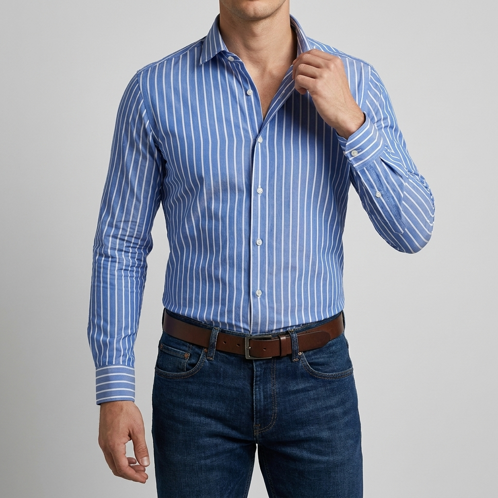 Camisa Rayas Azul